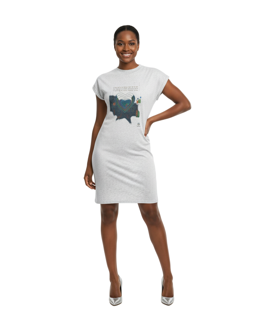 Tripping in de city of love 0.1 - Ladies Turtle Extended Shoulder Dress.