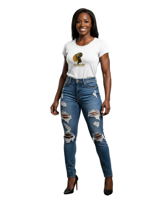 Question the other side. 0.0 - Ladies Back Cut Tee