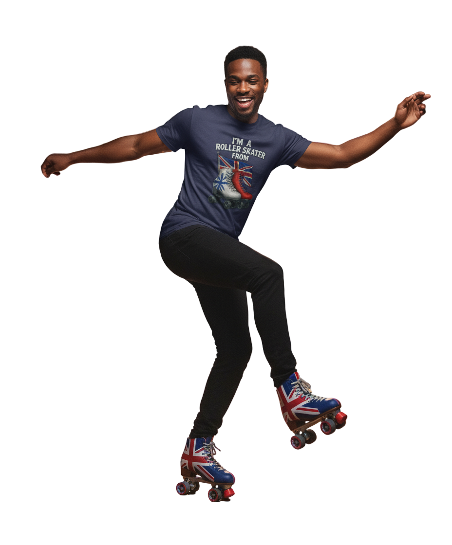 Im a roller skater from..0.1 ( Engeland) - T shirt Rocker Unisex