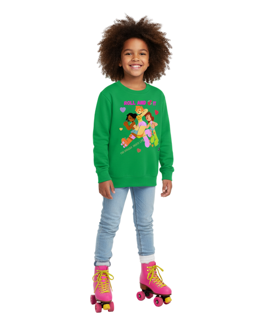 Roll and love it - Kids Sweatshirt (AWDis)