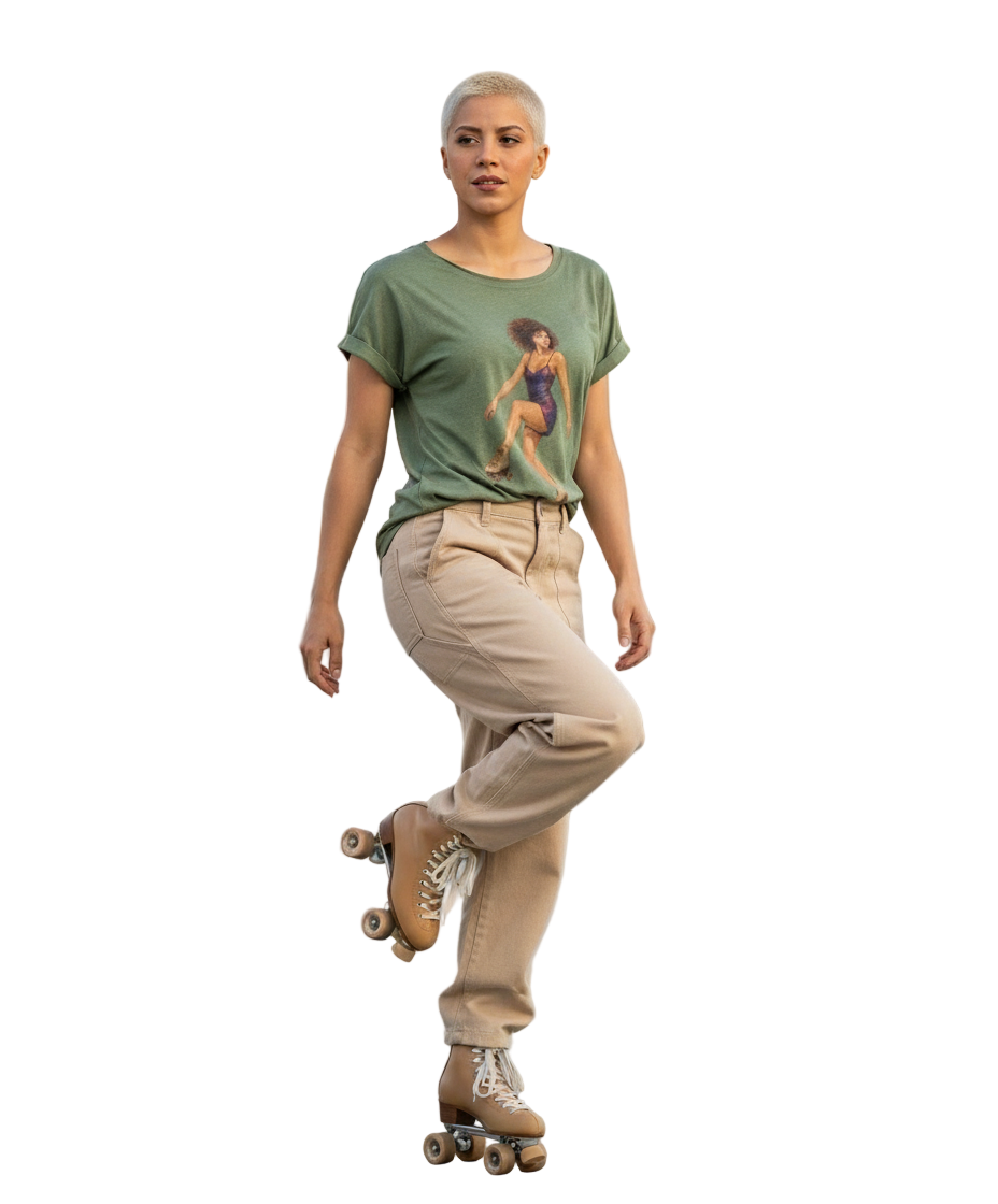 Skate art 0.0 - Ladies Long Slub Tee