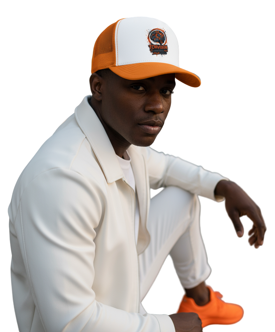 TCMVision Logo Graffiti Design - Snapback Trucker Cap Borduring