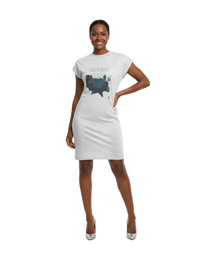 Tripping in de city of love 0.1 - Ladies Turtle Extended Shoulder Dress.