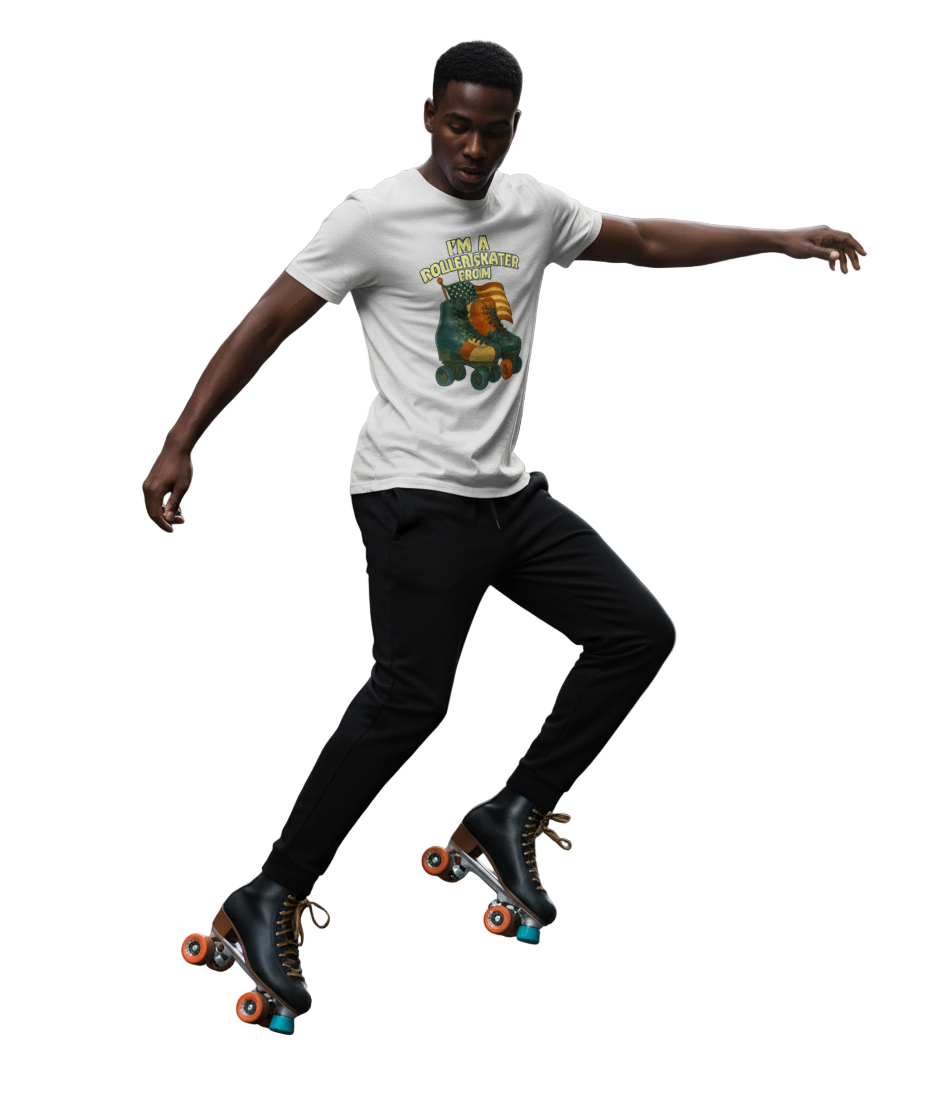 Im a roller skater from..0.5 ( USA ) - T shirt Rocker Unisex