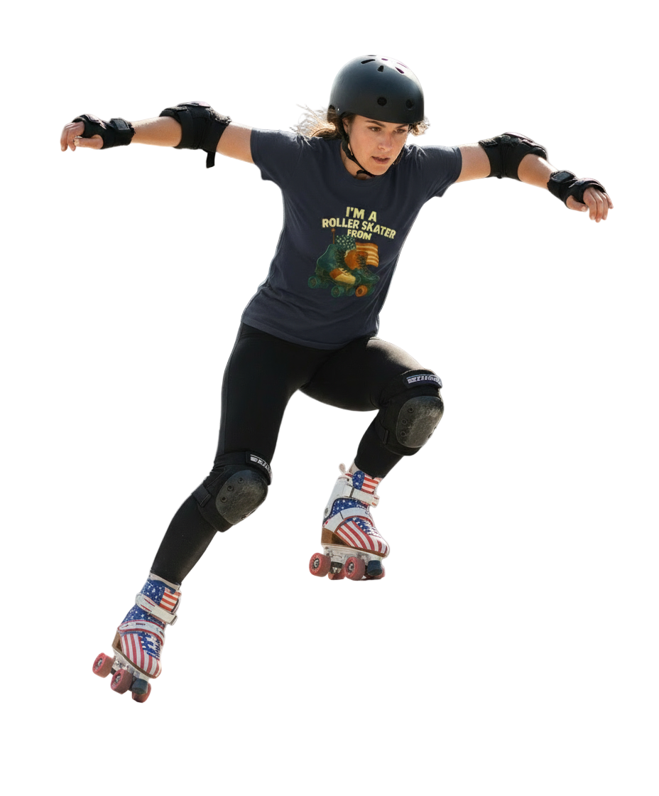 Im a roller skater from..0.5 ( USA ) - T shirt Rocker Unisex