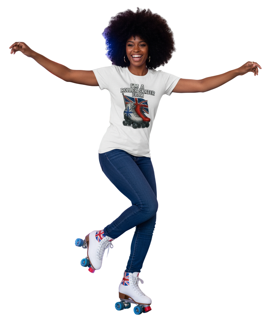 Im a roller skater from..0.1 ( Engeland) - T shirt Rocker Unisex