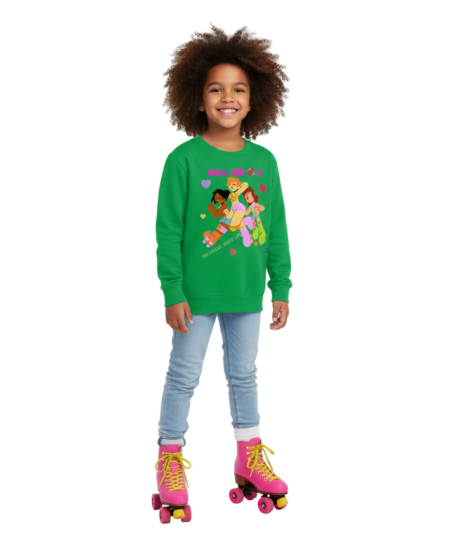 Roll and love it - Kids Sweatshirt (AWDis)
