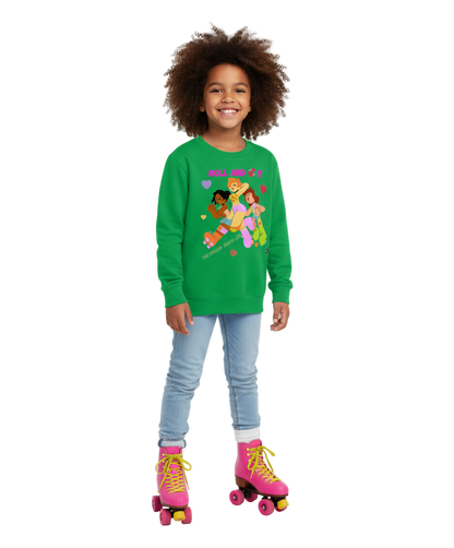 Roll and love it - Kids Sweatshirt (AWDis)