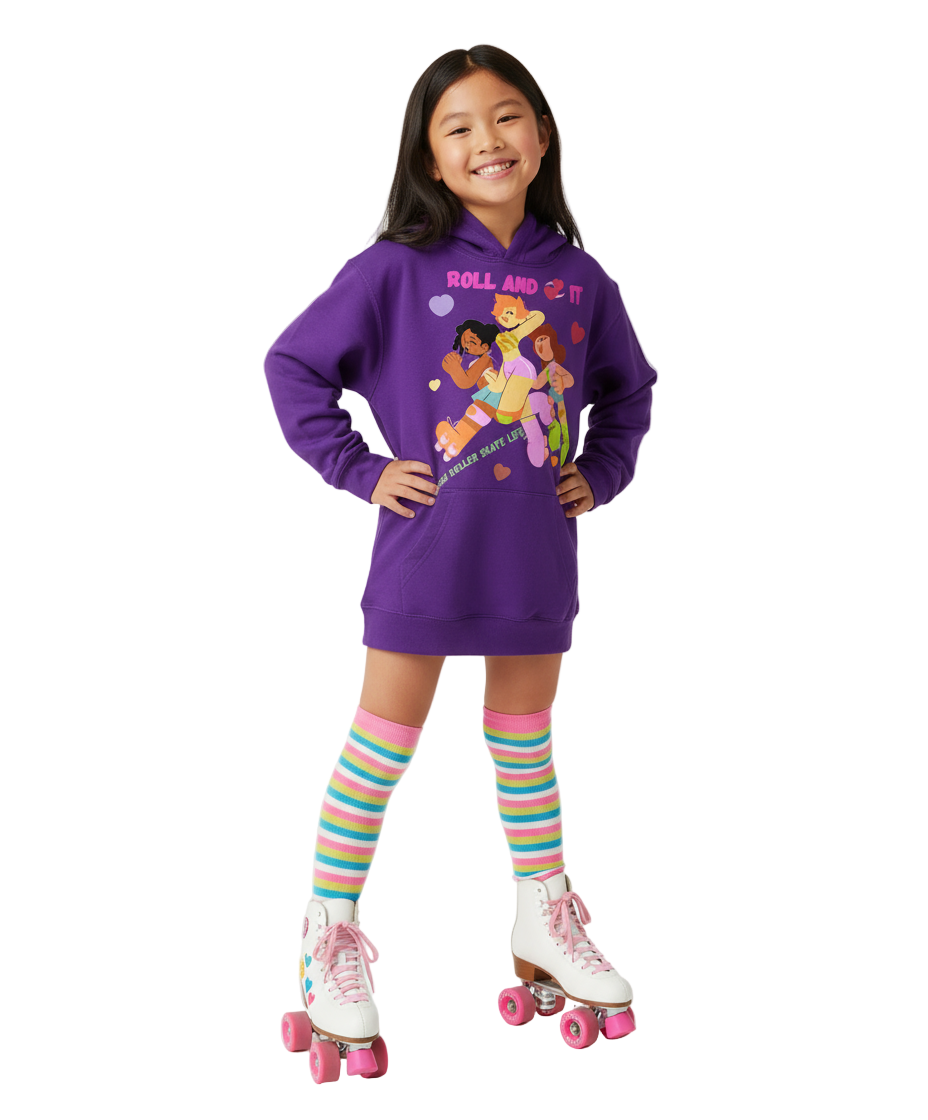 Roll and love it -. Kids Hoodie (AWDis)