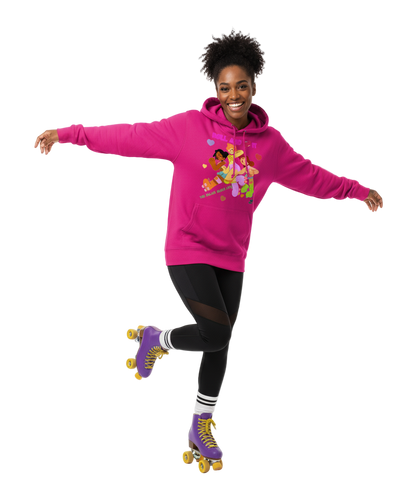 Roll and love - adult kids print Womens College Hoodie (AWDis)