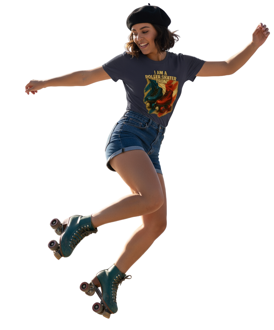 Im a roller skater from..0.8 ( Frankrijk ) - T shirt Rocker (Unisex)