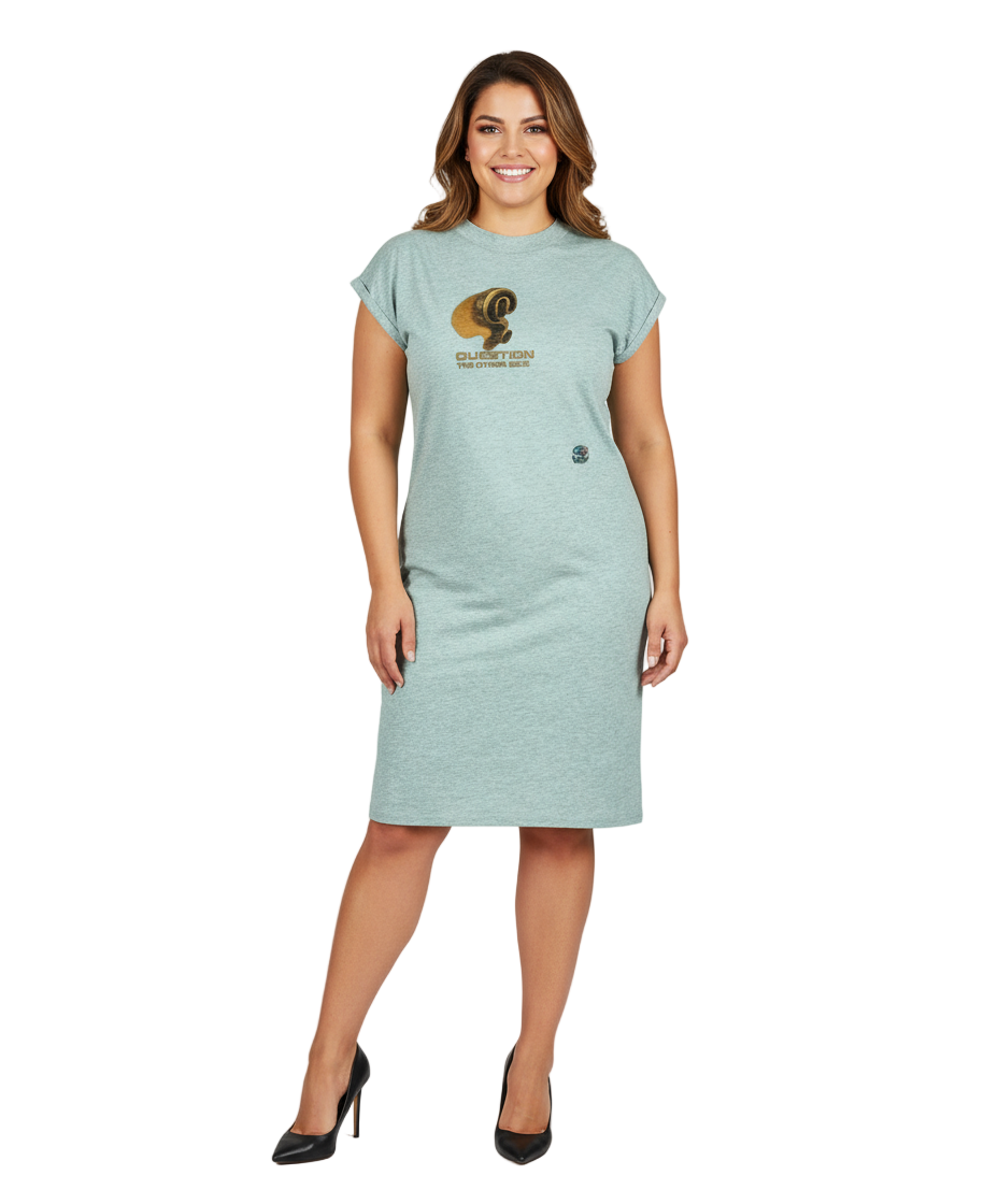 Question the other side. 0.0 - Ladies Turtle Extended Shoulder Dress.