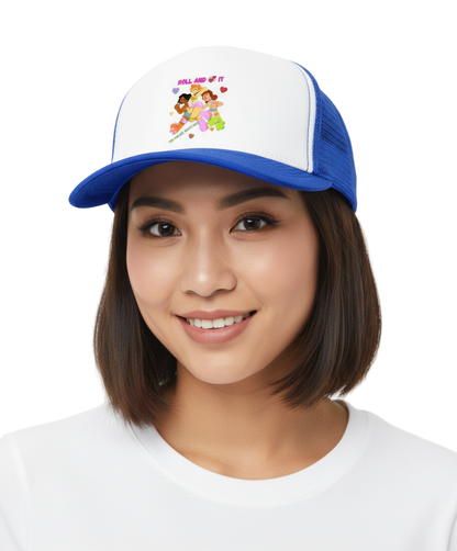 Roll and love - adult kids print - Snapback Trucker Cap
