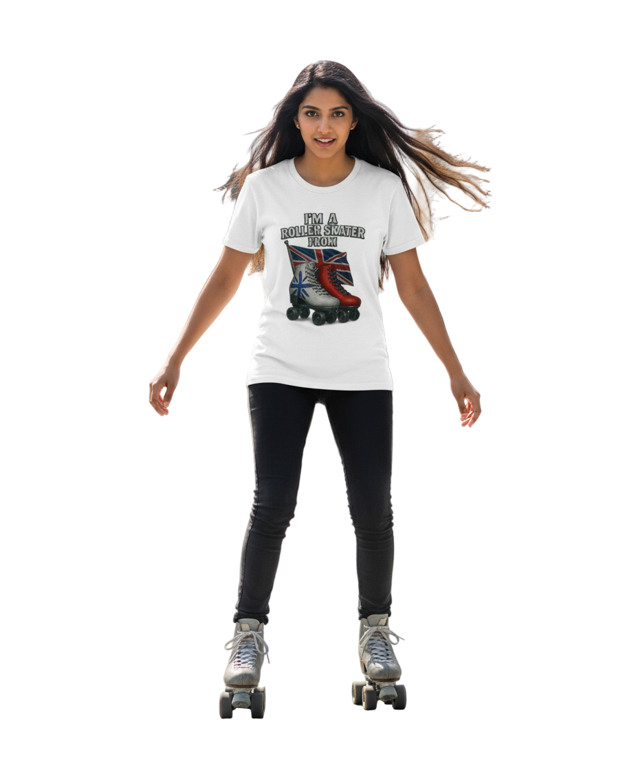 Im a roller skater from..0.1 ( Engeland) - T shirt Rocker Unisex