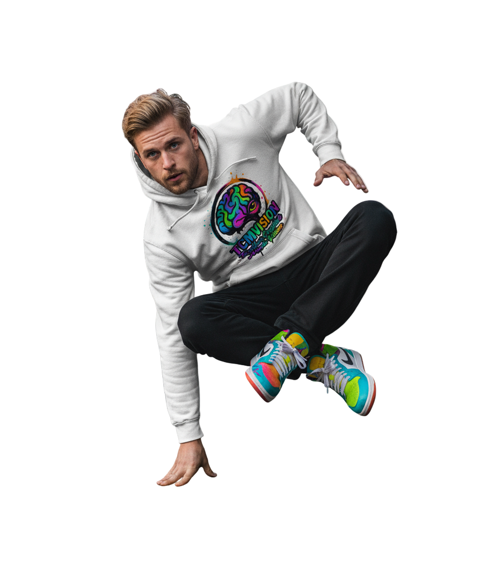 TCMVision Logo with back painting - College Hoodie (AWDis)