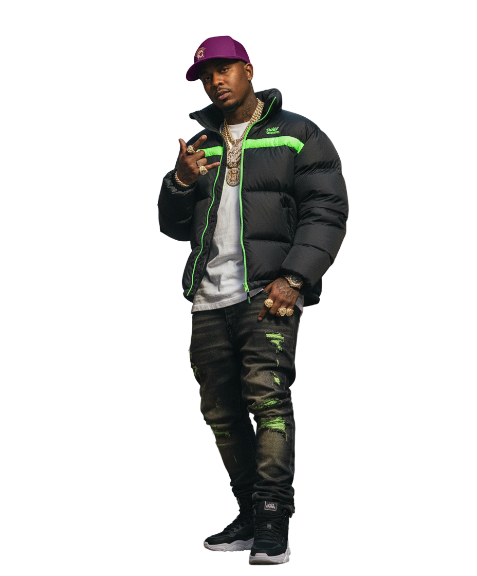 Snapback Rapper Cap Borduring Vogeldruppels met  GOOD LUCK!